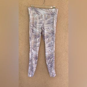 FOREVER 21 Stretch Waist Mid Rise,floral Activewear Leggings